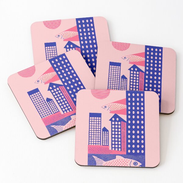 Item preview, Swimming Through the City An Unforgettable Retro Poster Adventure Office designed and sold by PinkNomad.
