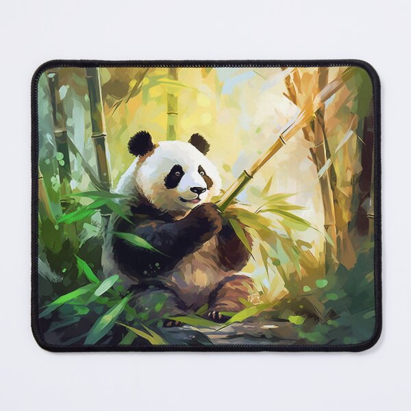 Item preview, Cute Baby Panda Eating a Young Bamboo Shoot designed and sold by Dotty-Designs.
