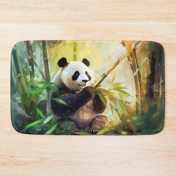 Item preview, Cute Baby Panda Eating a Young Bamboo Shoot designed and sold by Dotty-Designs.