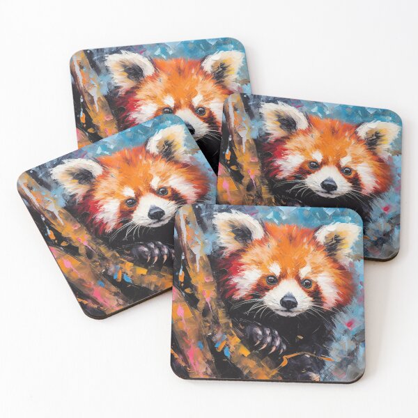 Item preview, Abstract Expressionist Red Panda in a Tree designed and sold by Dotty-Designs.