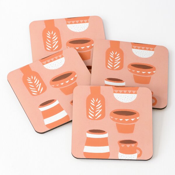 Item preview, Terracotta Pots Retro Poster Home Decor designed and sold by PinkNomad.