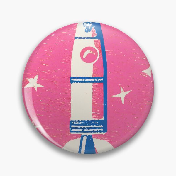 Artikelvorschau, The Pink Space Rocket Retro Poster An Adventurous Journey entworfen und verkauft von PinkNomad.