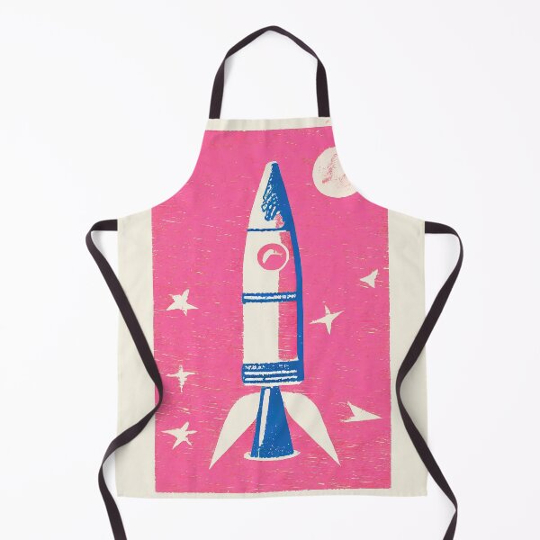 Item preview, The Pink Space Rocket Retro Poster An Adventurous Journey designed and sold by PinkNomad.
