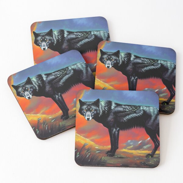 Item preview, Black Wolf against Dramatic Sky, impasto, Ai Generated Art  designed and sold by ACC .