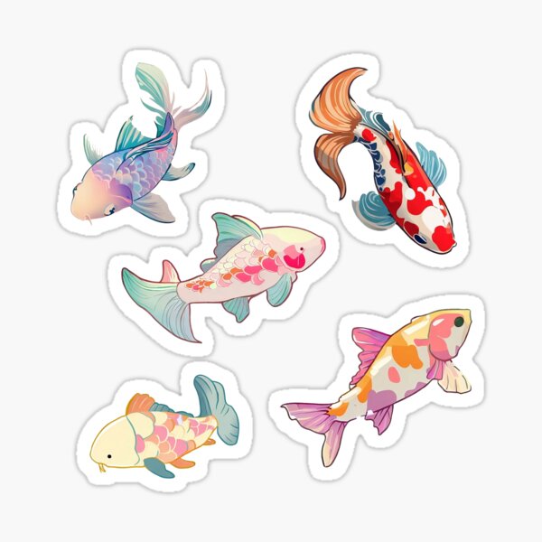 Koi Fish Stickers for Sale