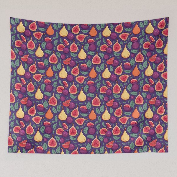 Item preview, Figs as happy fruit pattern designed and sold by Solar1sArt.