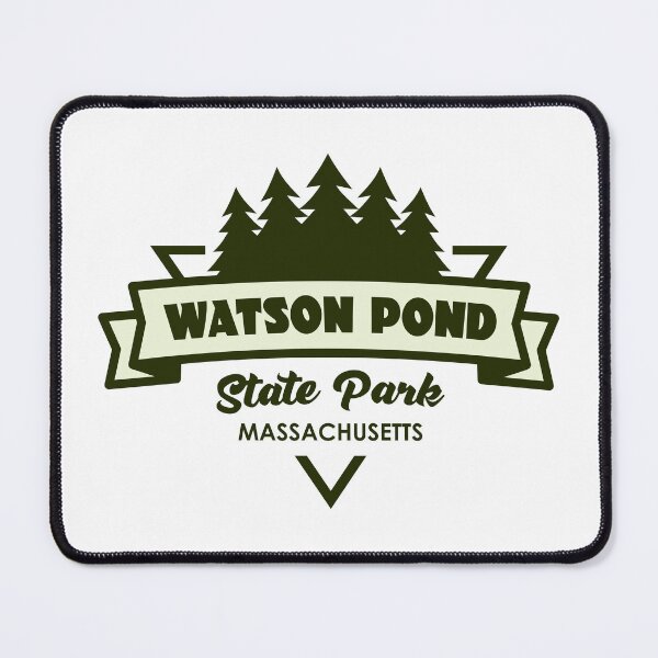Item preview, Watson Pond State Park Massachusetts Trees And Ribbon designed and sold by bivenart.
