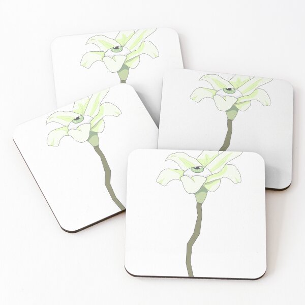 Item preview, Flower with eye - white designed and sold by Spore -adical.