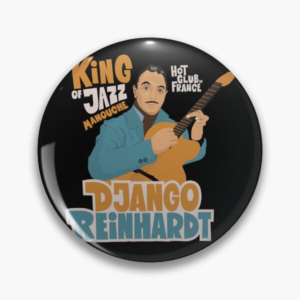 Item preview, Django Reinhardt: A Jazz Guitar Legend Brought to Life with this Captivating Illustration. designed and sold by Boogosh.