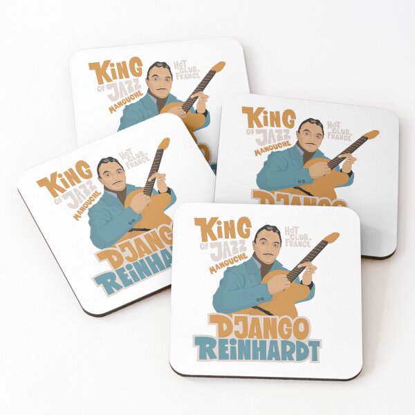 Item preview, Django Reinhardt: A Jazz Guitar Legend Brought to Life with this Captivating Illustration. designed and sold by Boogosh.