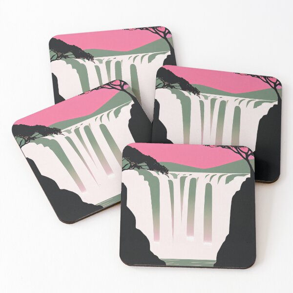 Item preview, Victoria Falls Magnificent Retro Poster Bedrooms designed and sold by PinkNomad.