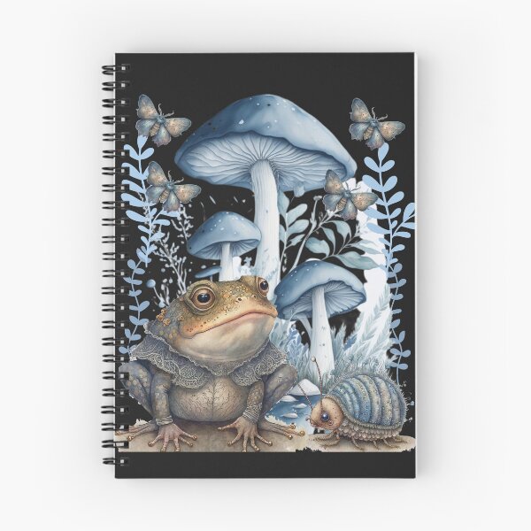 Item preview,  Cottage -Core Frog and Mushroom Woodland Floral Pattern designed and sold by LLdreams.