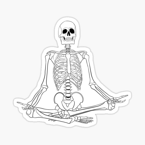 Zen As Fuck Funny Buddhist Yoga Skeleton Meditation Sarcasm Sticker Vinyl  Bumper Sticker Decal Waterproof 5