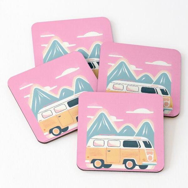 Item preview, A Vintage Van Adventure Retro Poster Living Room designed and sold by PinkNomad.