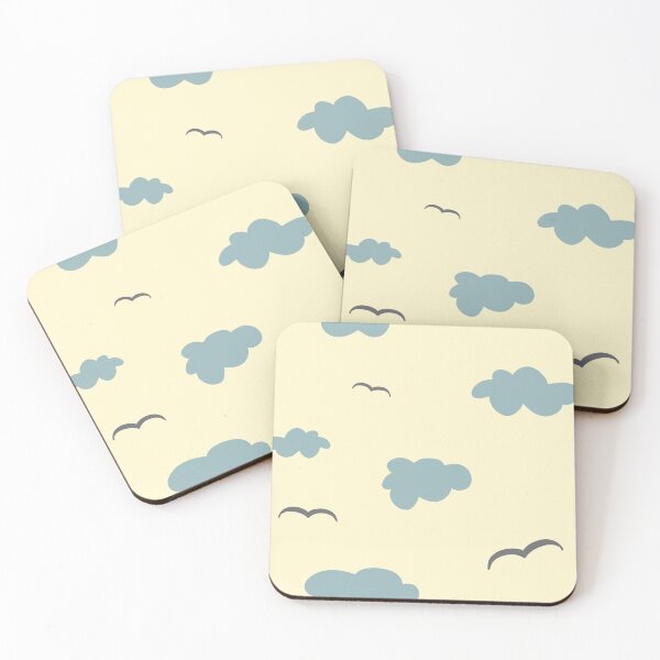 Item preview, Cloud bird sky simple beige seamless pattern  designed and sold by Yana Mustafina | Boho Soulful Designs.
