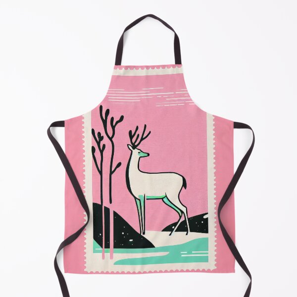 Artikelvorschau, Winter Wonderland Retro Poster Nordic Deer Art entworfen und verkauft von PinkNomad.