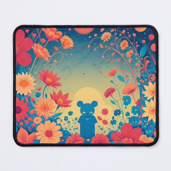 Item preview, Cute Mouse in a Field of Flowers designed and sold by AIStudio137.