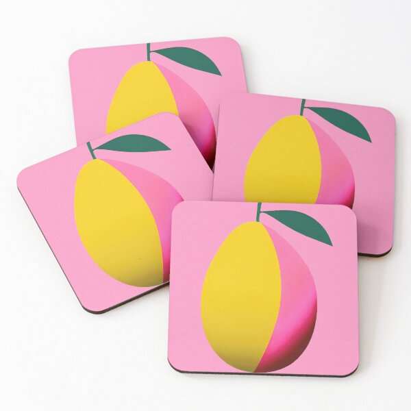 Artikelvorschau, Tropical Tangents: Pink Mango Dreams Geometric Minimalism Art entworfen und verkauft von PinkNomad.