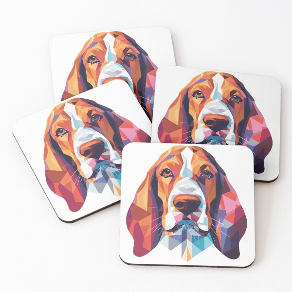 Item preview, Geometric Basset: A Stylish Canine Masterpiece! designed and sold by calharborne.