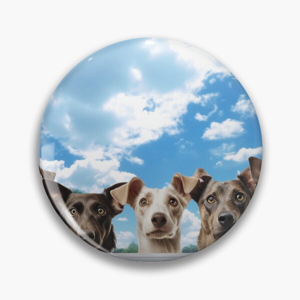 Item preview, Five curious funny dogs looking peeping staring peeking standing on in inside out of through window view designed and sold by zand-n-zive.