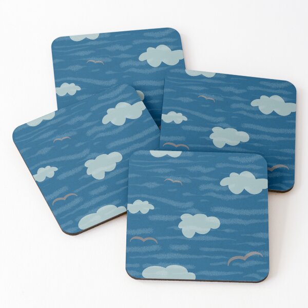 Item preview, Cloud bird sky wave simple seamless pattern  designed and sold by Yana Mustafina | Boho Soulful Designs.