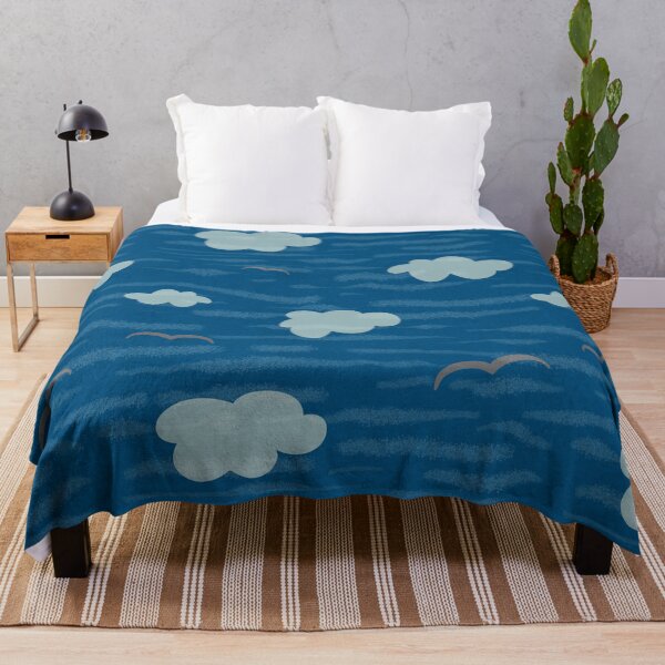 Item preview, Cloud bird sky wave simple seamless pattern  designed and sold by Yana Mustafina | Boho Soulful Designs.
