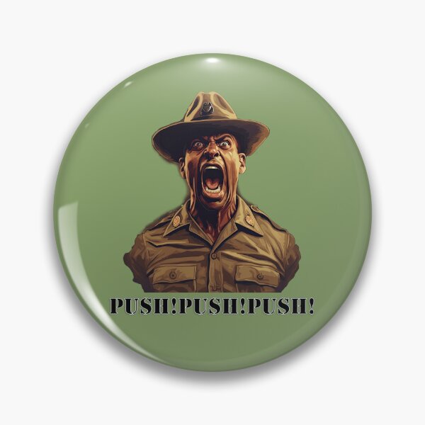 Item preview, "Drill Sergeant Scream: Push, Push, Push!" Fitness Motivation designed and sold by Art-Syndicate.