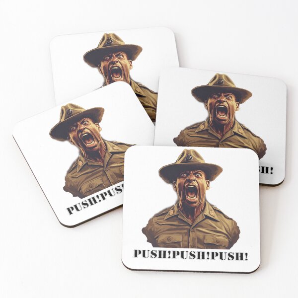 Item preview, "Drill Sergeant Scream: Push, Push, Push!" Fitness Motivation designed and sold by Art-Syndicate.