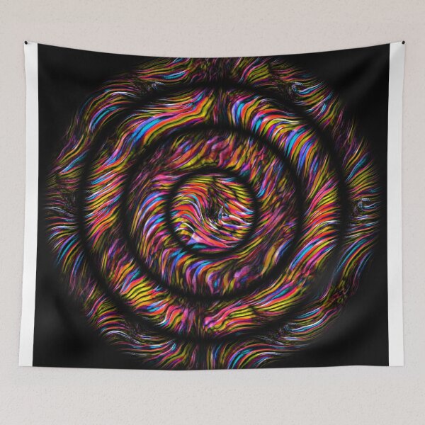 Item preview, red blue and gold concentric zigzag wave patterns designed and sold by mister-john.