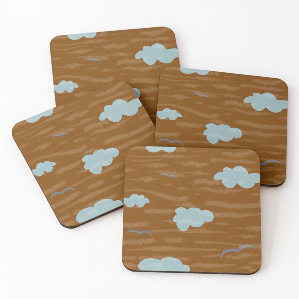 Item preview, Cloud bird sky wave brown seamless pattern  designed and sold by Yana Mustafina | Boho Soulful Designs.