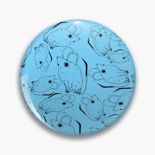 Item preview, TINY BUT MIGHTY BLACK x SKY BLUE RODENT MOUSE  designed and sold by GIVENGRACE.ART.