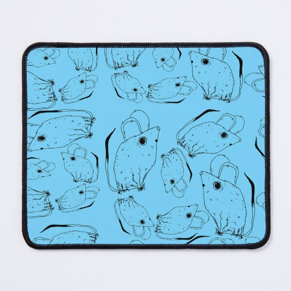 Item preview, TINY BUT MIGHTY BLACK x SKY BLUE RODENT MOUSE  designed and sold by GIVENGRACE.ART.