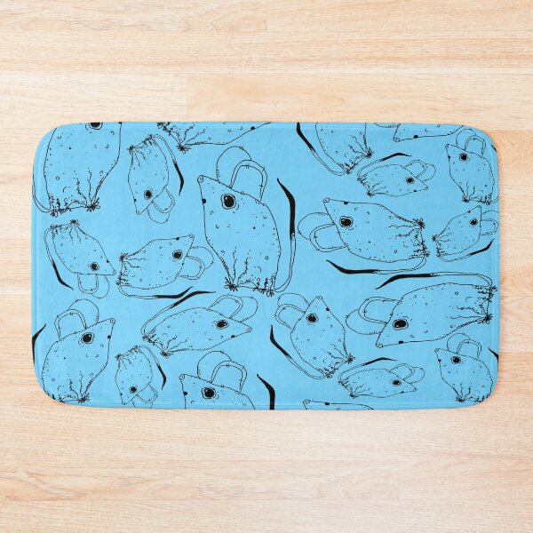 Item preview, TINY BUT MIGHTY BLACK x SKY BLUE RODENT MOUSE  designed and sold by GIVENGRACE.ART.