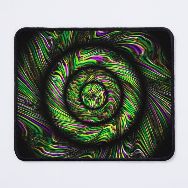 Item preview, green and purple concentric circular zigzag wave patterns designed and sold by mister-john.