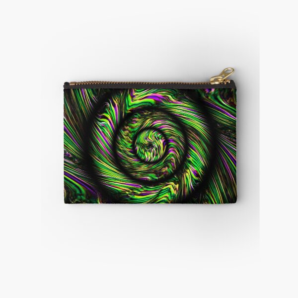 Item preview, green and purple concentric circular zigzag wave patterns designed and sold by mister-john.