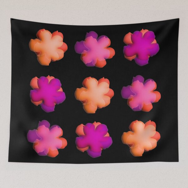 Item preview, Pop flowers 3D orange, purple, pink designed and sold by ladstudio.