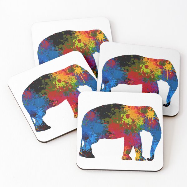 Item preview, Elephant Colorful Art Indian African Mosaic Yoga  designed and sold by Charmedia.