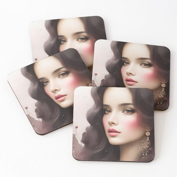Item preview, Enchanting Woman Watercolor Portrait - Cool Art designed and sold by joejiing.