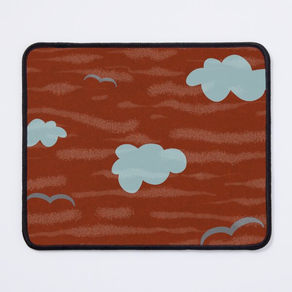 Item preview, Cloud bird sky wave red seamless pattern  designed and sold by Yana Mustafina | Boho Soulful Designs.