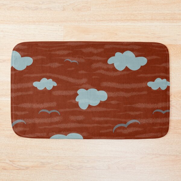 Item preview, Cloud bird sky wave red seamless pattern  designed and sold by Yana Mustafina | Boho Soulful Designs.