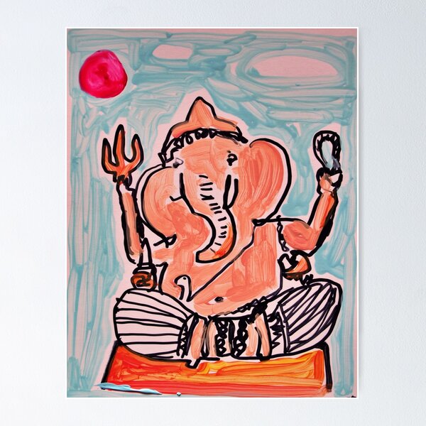Lord Ganesh drawing for kids | Easy Ganesh drawing | Ganapati Sketch |  Colour pencil | Sumeet's Art| - YouTube