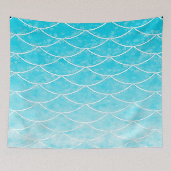 Item preview, Fish Scale in Blue designed and sold by HijabieUkhty.
