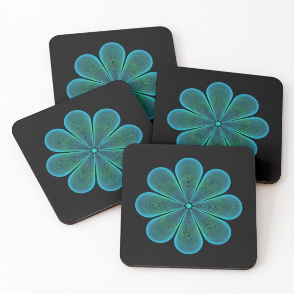 Item preview, Geometric Flower - Fluorescent Green designed and sold by codepiks.