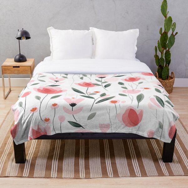 Artikelvorschau, Pastellrosa Blumenmuster #3 | Böhmischer minimalistischer Stil entworfen und verkauft von KameliaStudio.