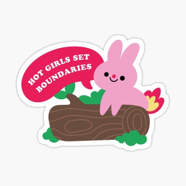 Item preview, Hot Girls Set Boundaries Burnout Bunny designed and sold by StudioKeeley.