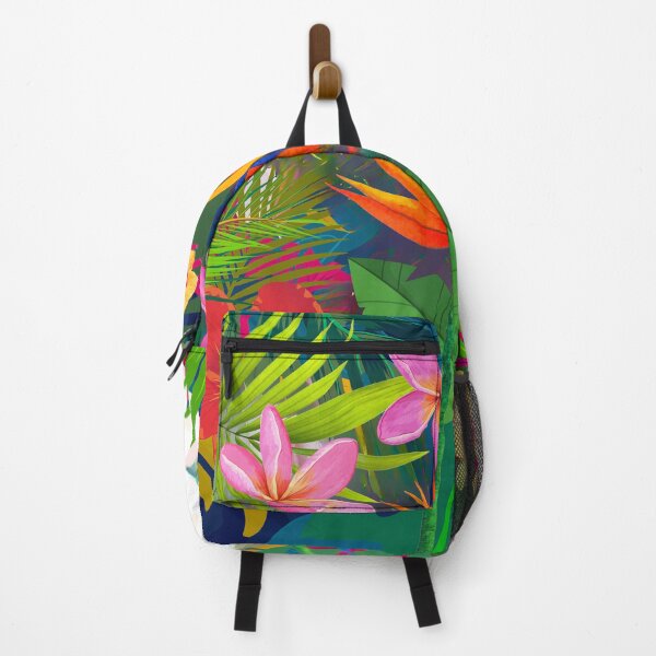 Item preview, Birds of Paradise Colourful Exotic Flower Orchid Tropical Leaves designed and sold by CreativeCanvas8.
