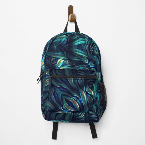 Item preview, cross shaped blue and green concentric circular zigzag wave patterns designed and sold by mister-john.
