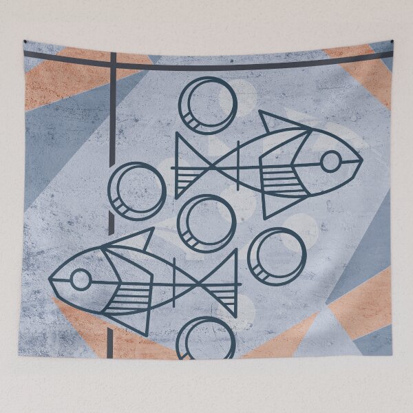 Item preview, Loaves and Fishes illustration designed and sold by Bernardo Ramonfaur.