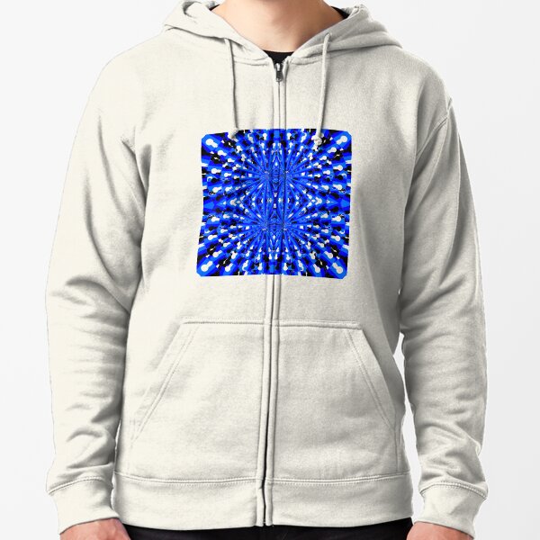 pattern, design, tracery, weave Zipped Hoodie