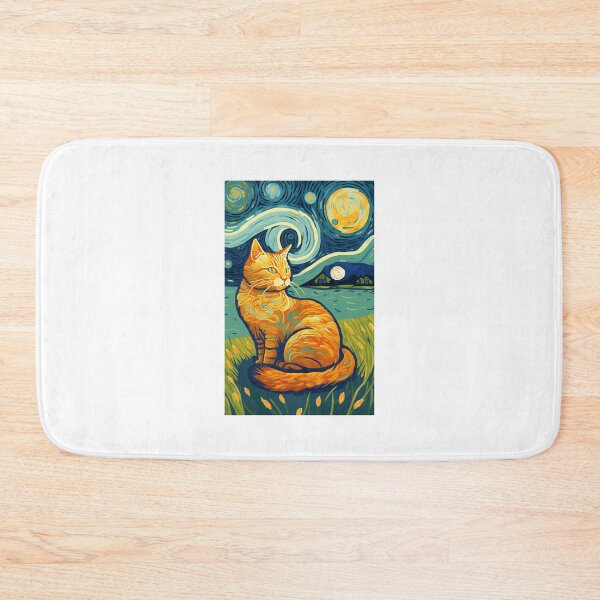 Item preview, Van gogh Starry night Orange Cat  designed and sold by Vangoholic.